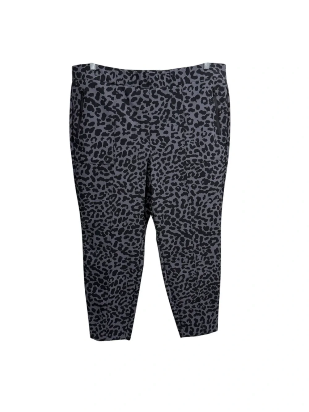 Lane Bryant Leopard Print Crop Pants Gray Black Size‎ 22 Stretch